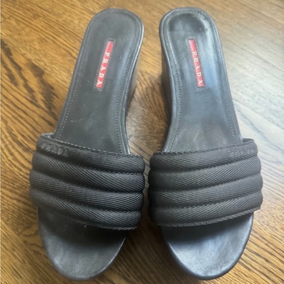 Prada platform black slides - Picture 2 of 4